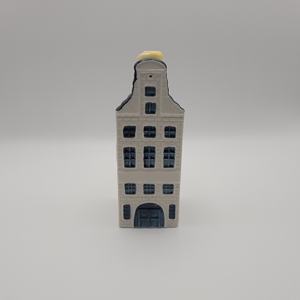 KLM Bols Delft Blue House 42 Miniature Dutch Canal House 2014 Empty Bottle
